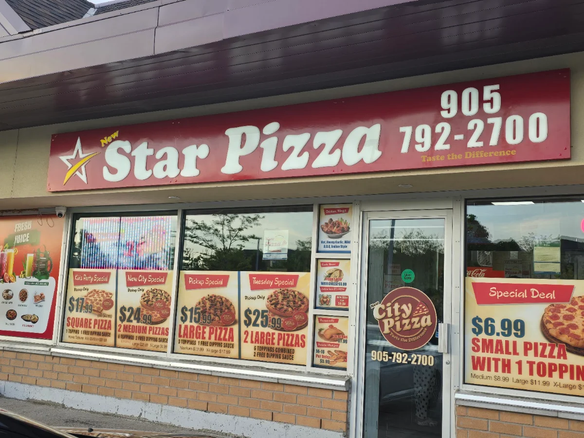 Menu, New Star Pizza (Bramalea)