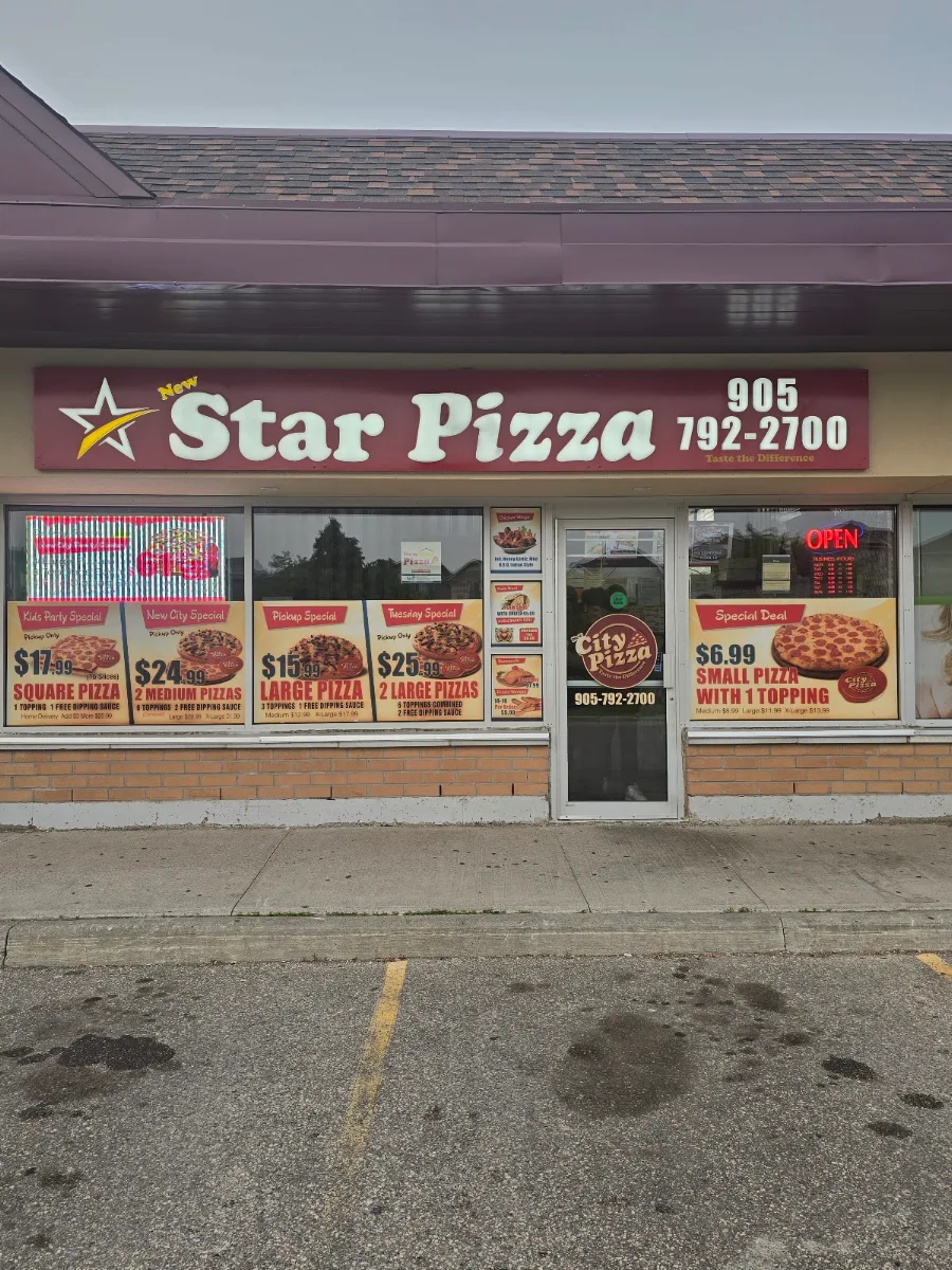 Menu, New Star Pizza (Bramalea)