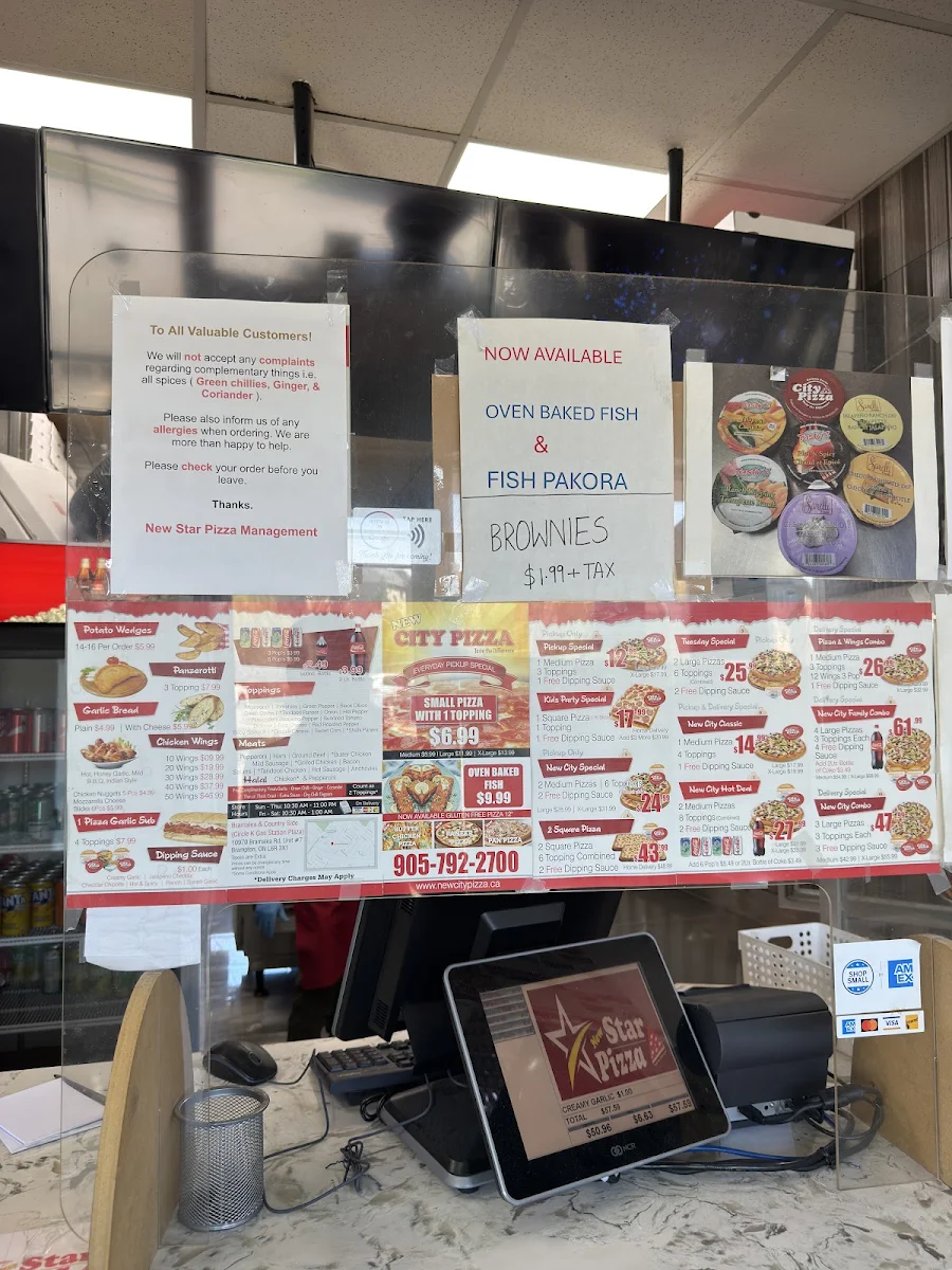 Menu, New Star Pizza (Bramalea)