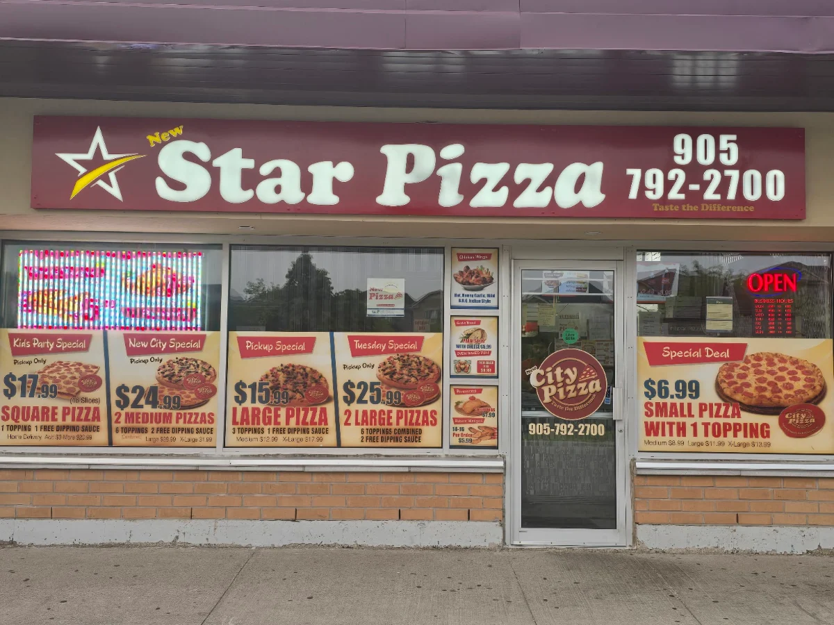 Menu, New Star Pizza (Bramalea)