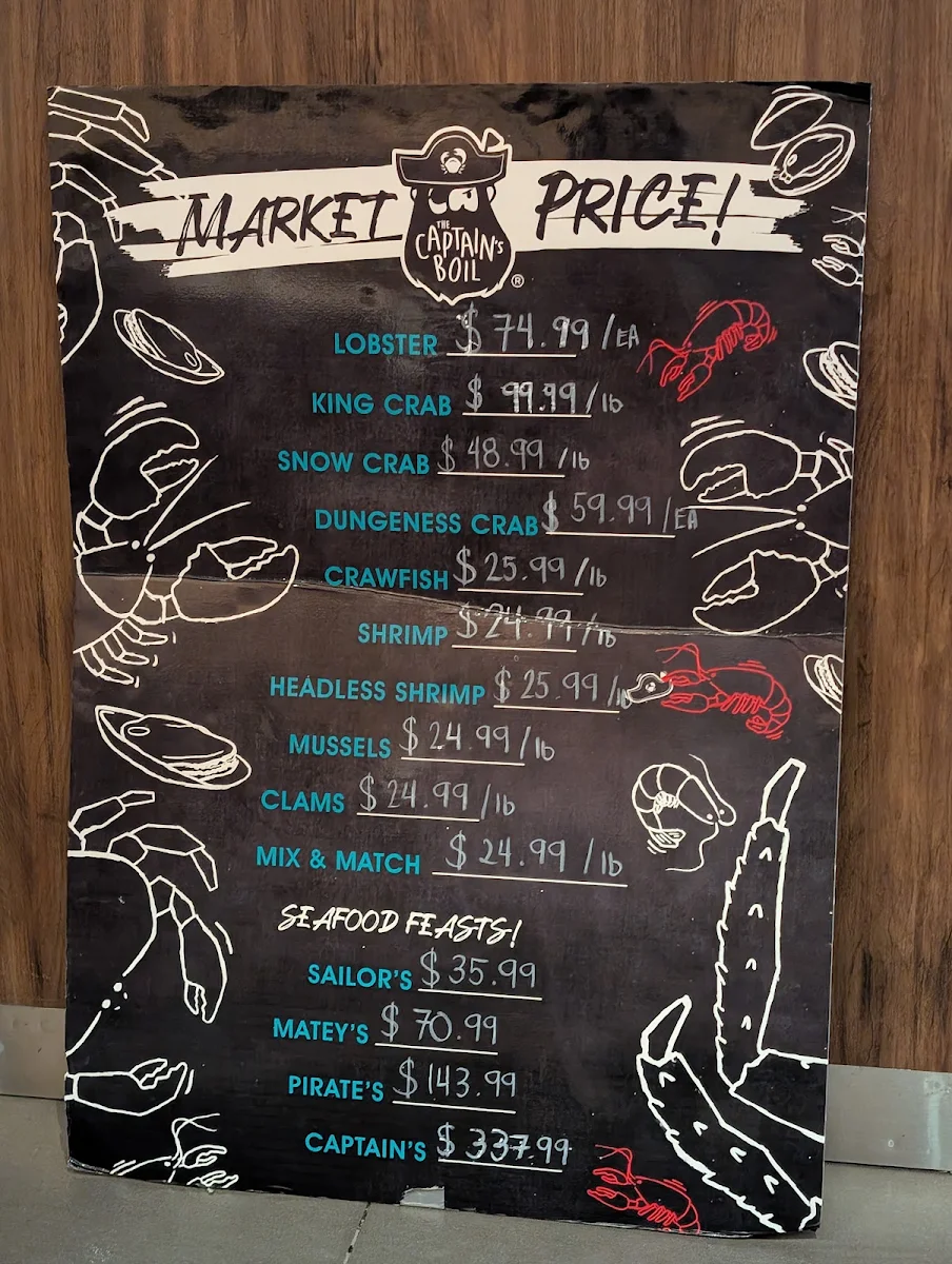 Menu, The Captain's Boil
