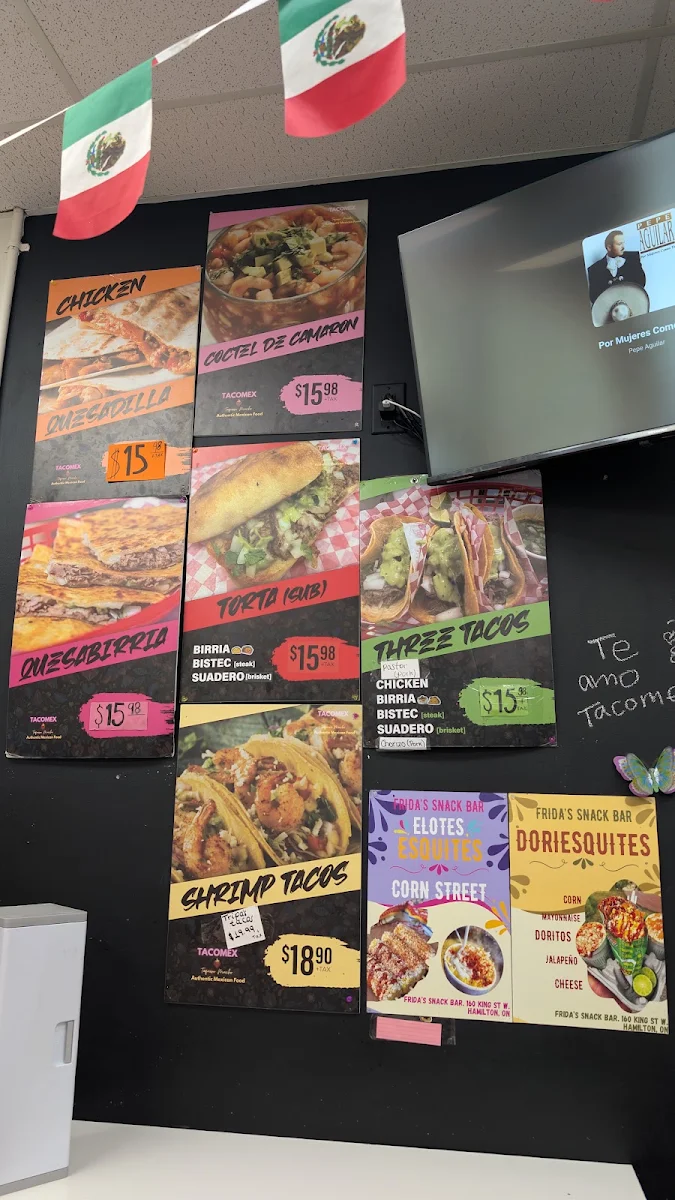 Menu, Tacomex