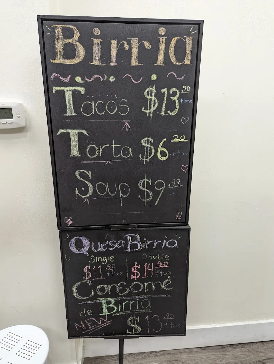 Menu, Tacomex
