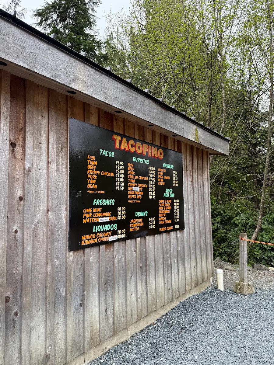 Menu, Tacofino Tofino (Original Truck)