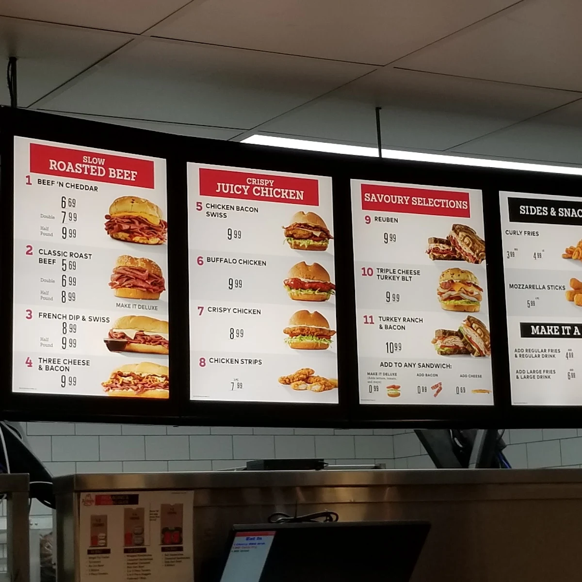 Menu, Arby's