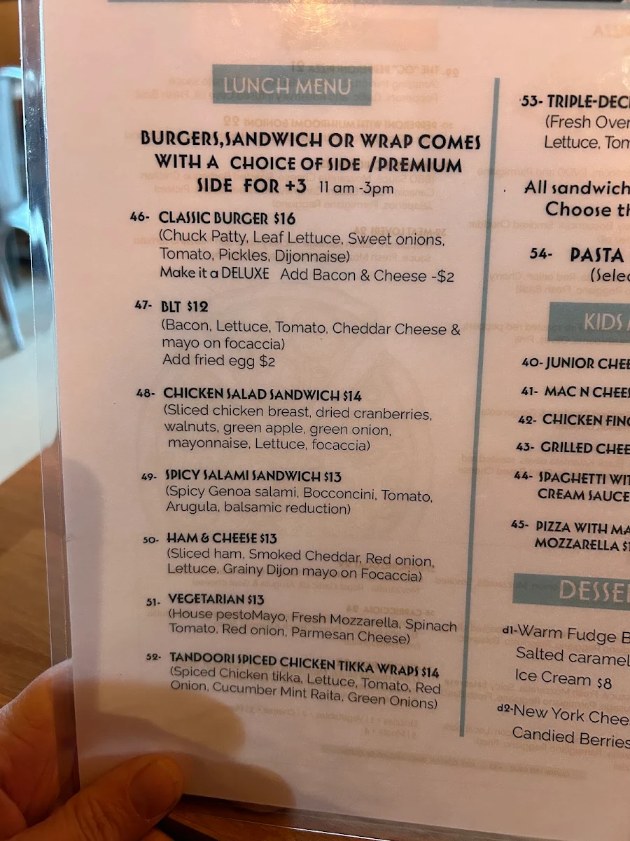 Menu, Peppercorns Eatery Bedford