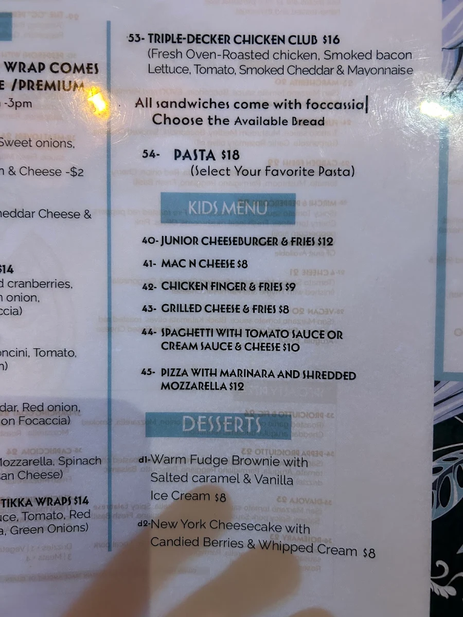 Menu, Peppercorns Eatery Bedford
