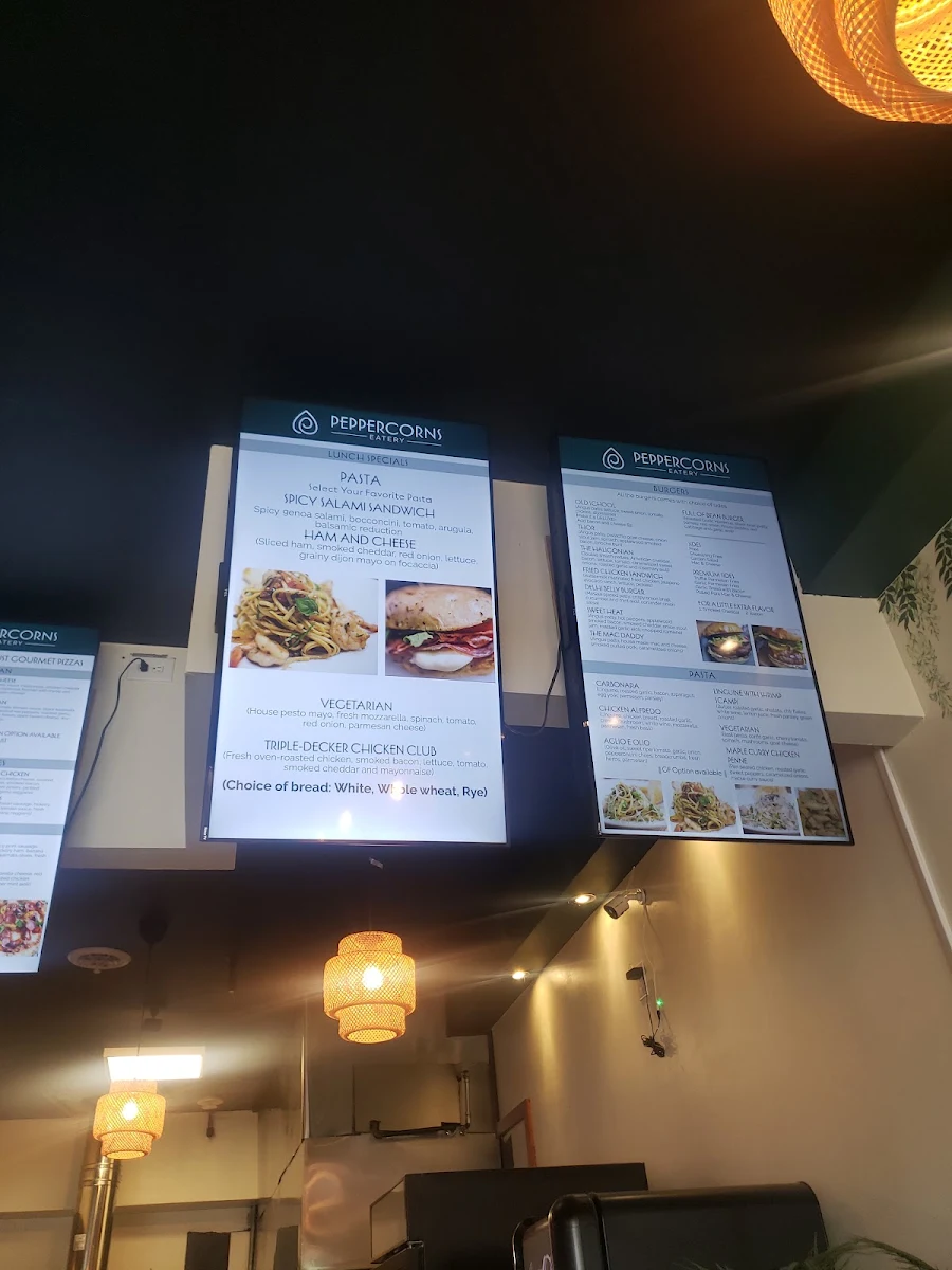Menu, Peppercorns Eatery Bedford