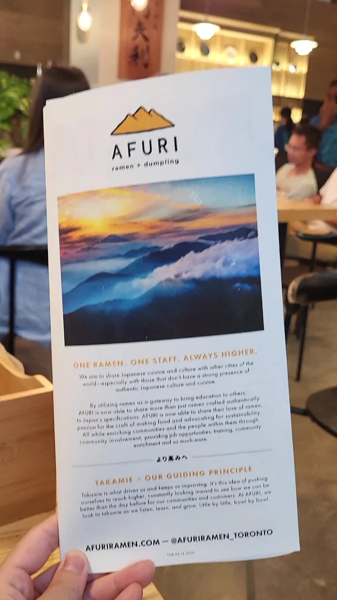 Vibe, AFURI ramen + dumpling Toronto