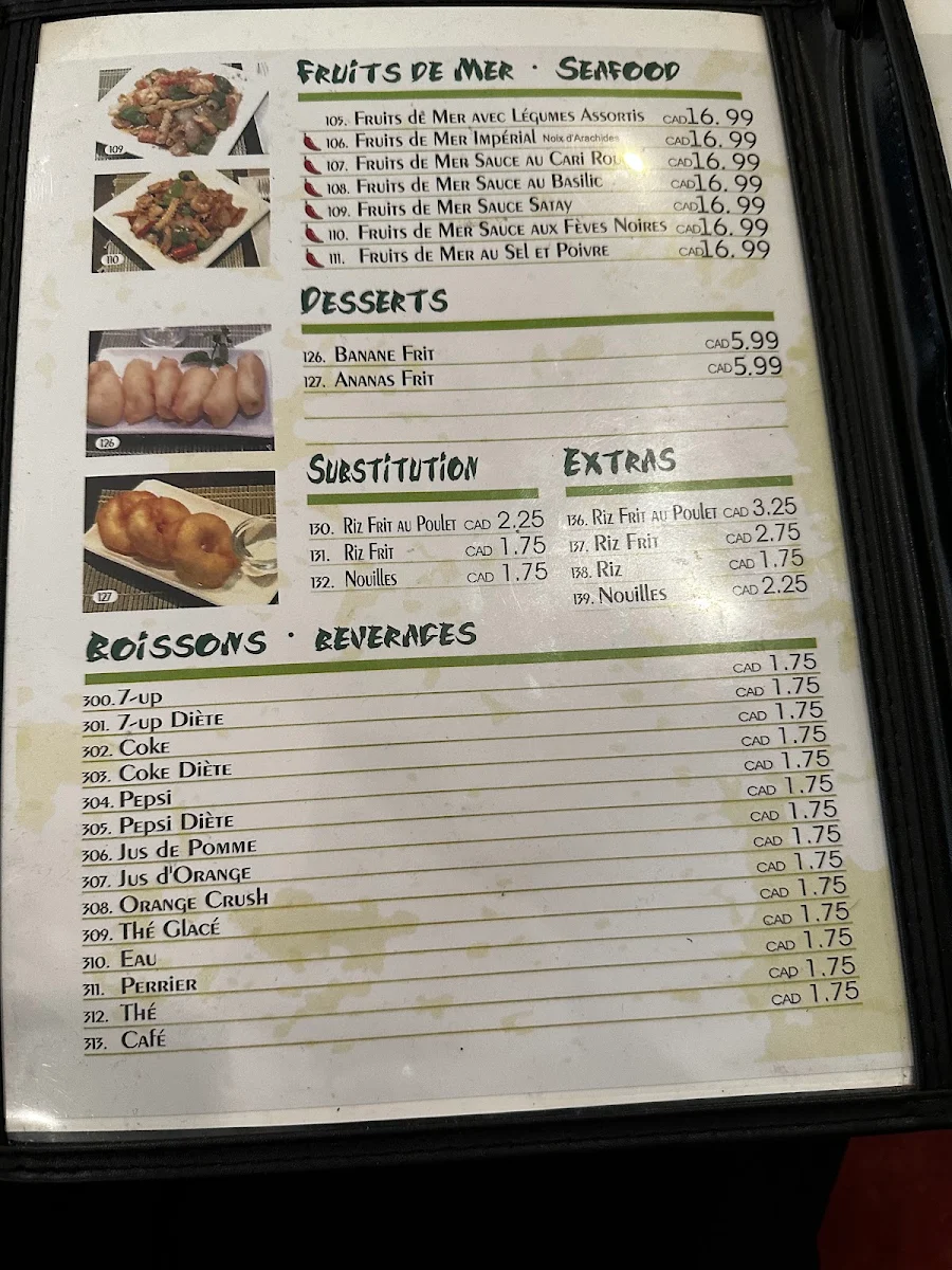 Menu, Nouilles Etc