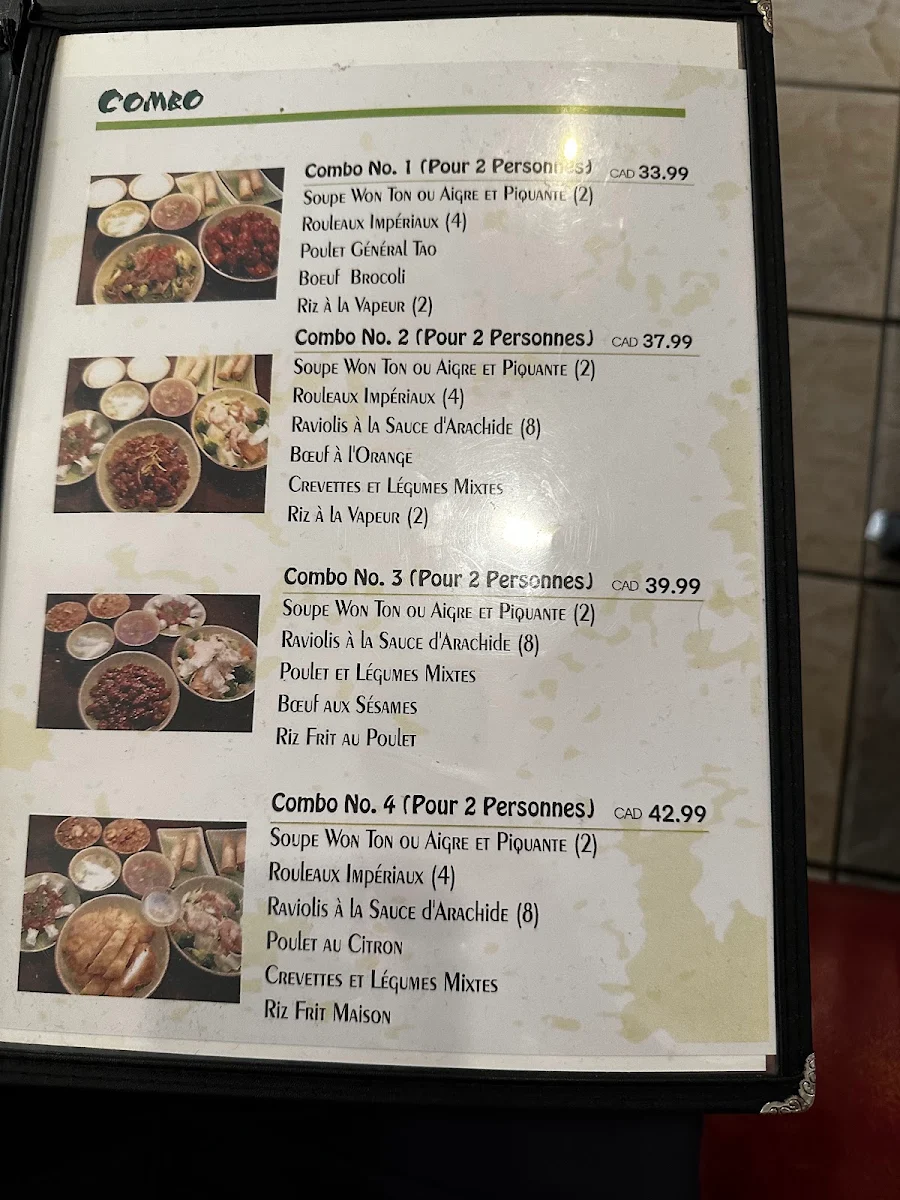 Menu, Nouilles Etc