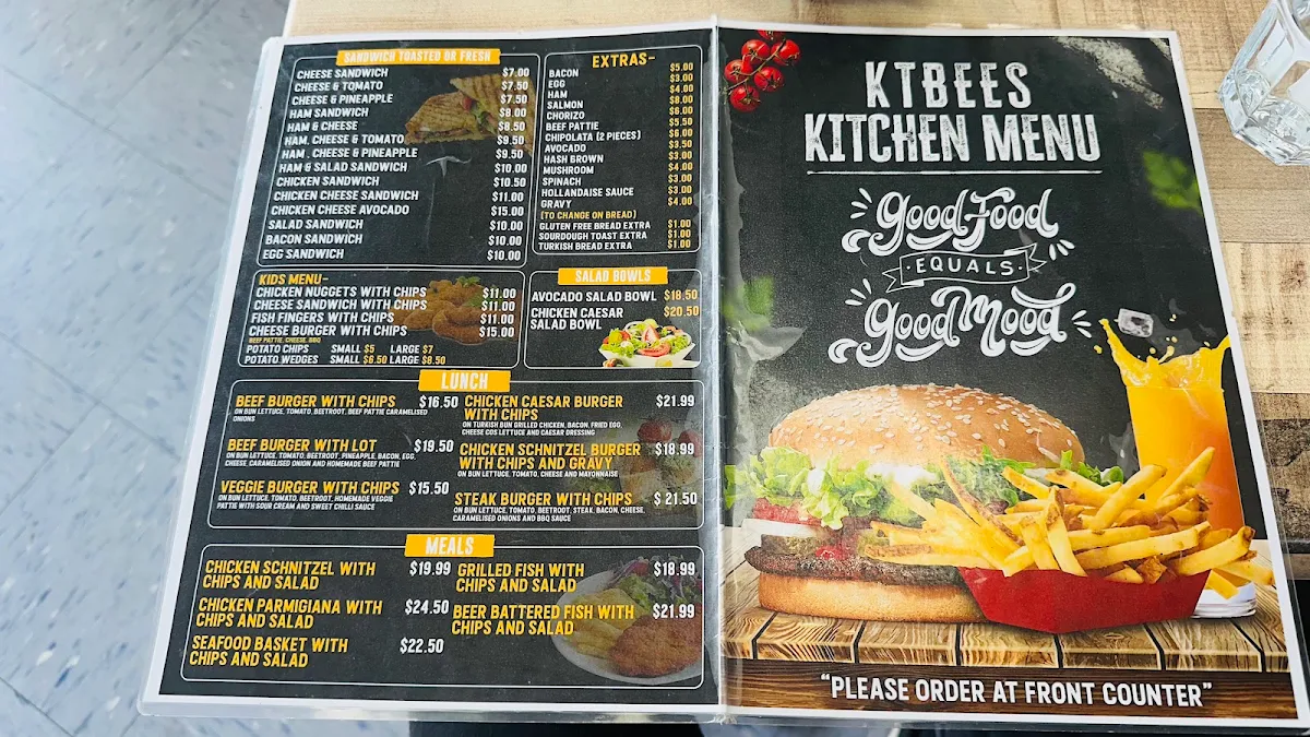Menu, KT Bee | Queanbeyan Cafe