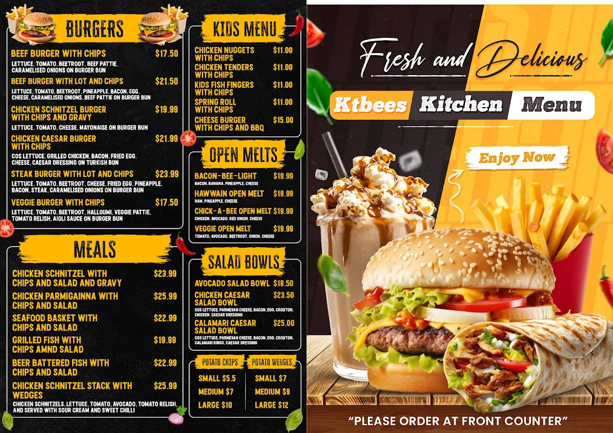 Menu, KT Bee | Queanbeyan Cafe
