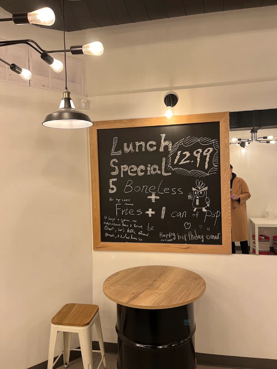 Menu, Golden One Fried Chicken