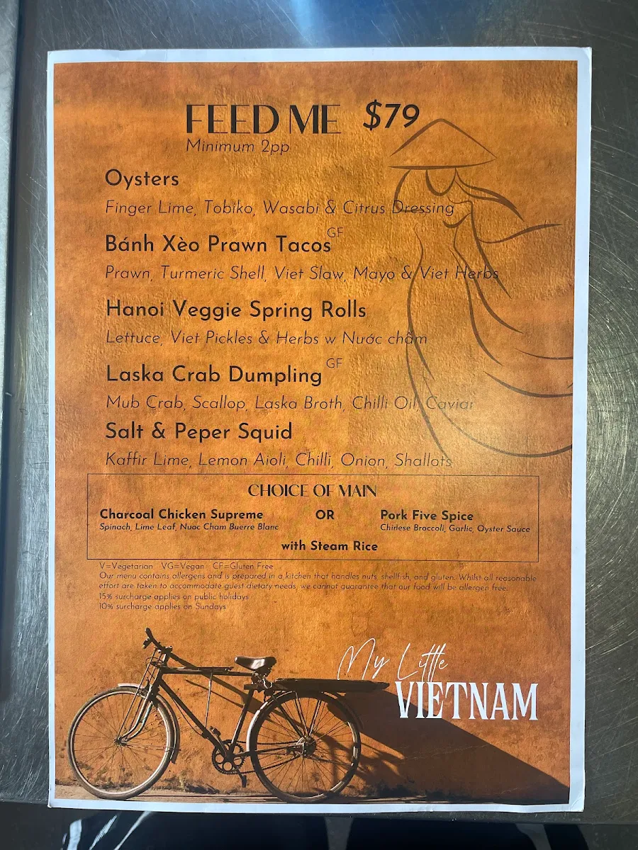 Menu, The Sands Seafood