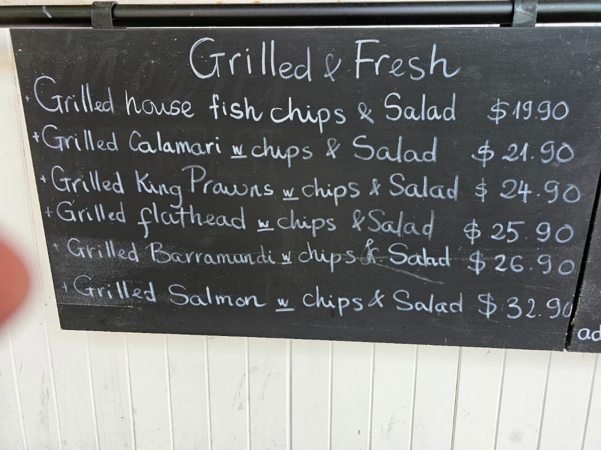 Menu, The Sands Seafood