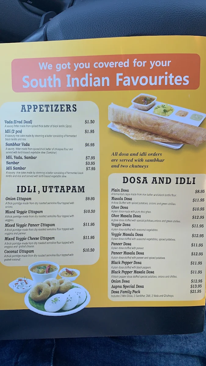 Menu, Aapna Meat Sweets Dosa