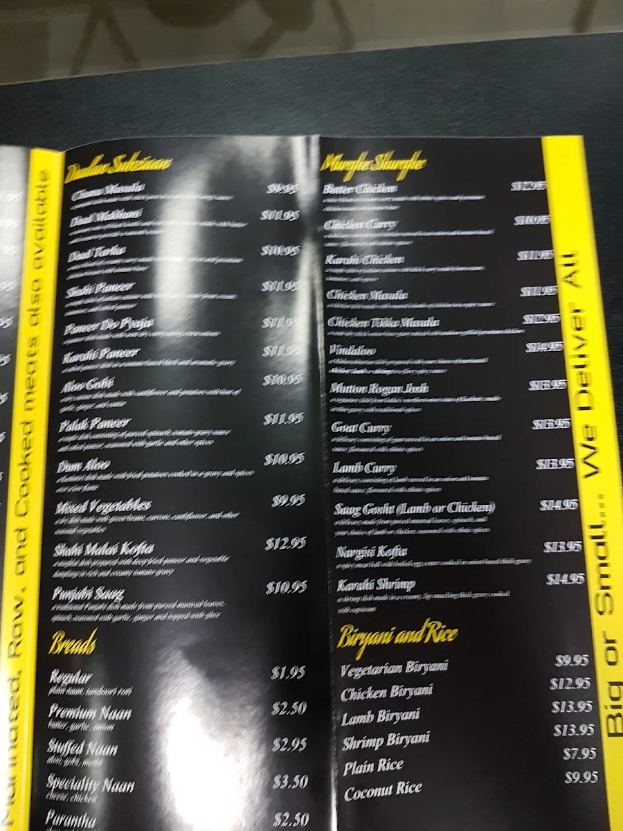 Menu, Aapna Meat Sweets Dosa