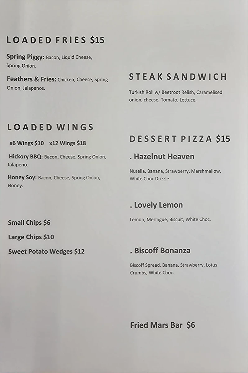 Menu, Munchie Madness