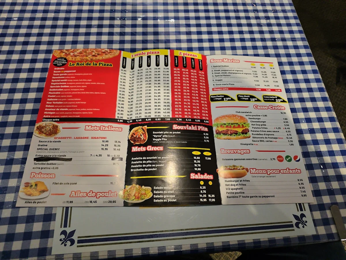 Menu, Kirks burgers
