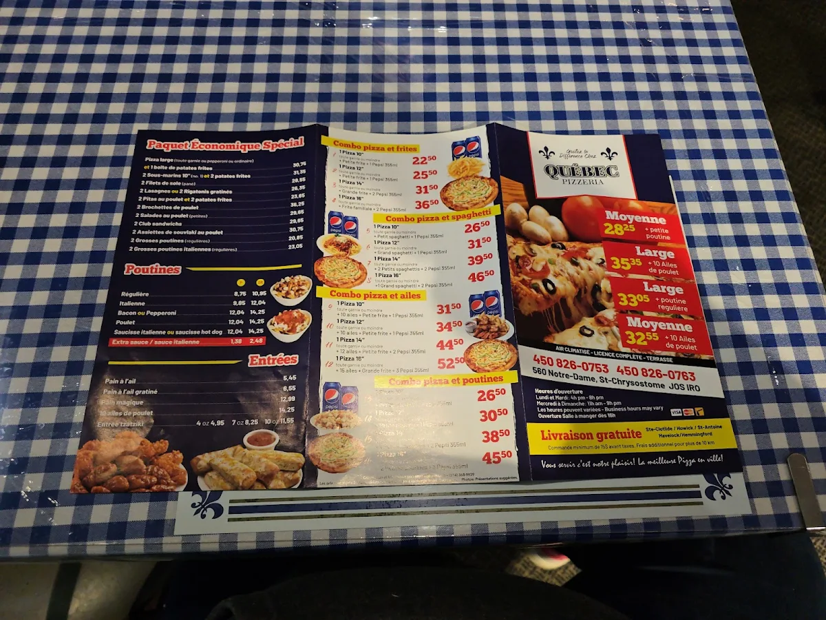 Menu, Kirks burgers