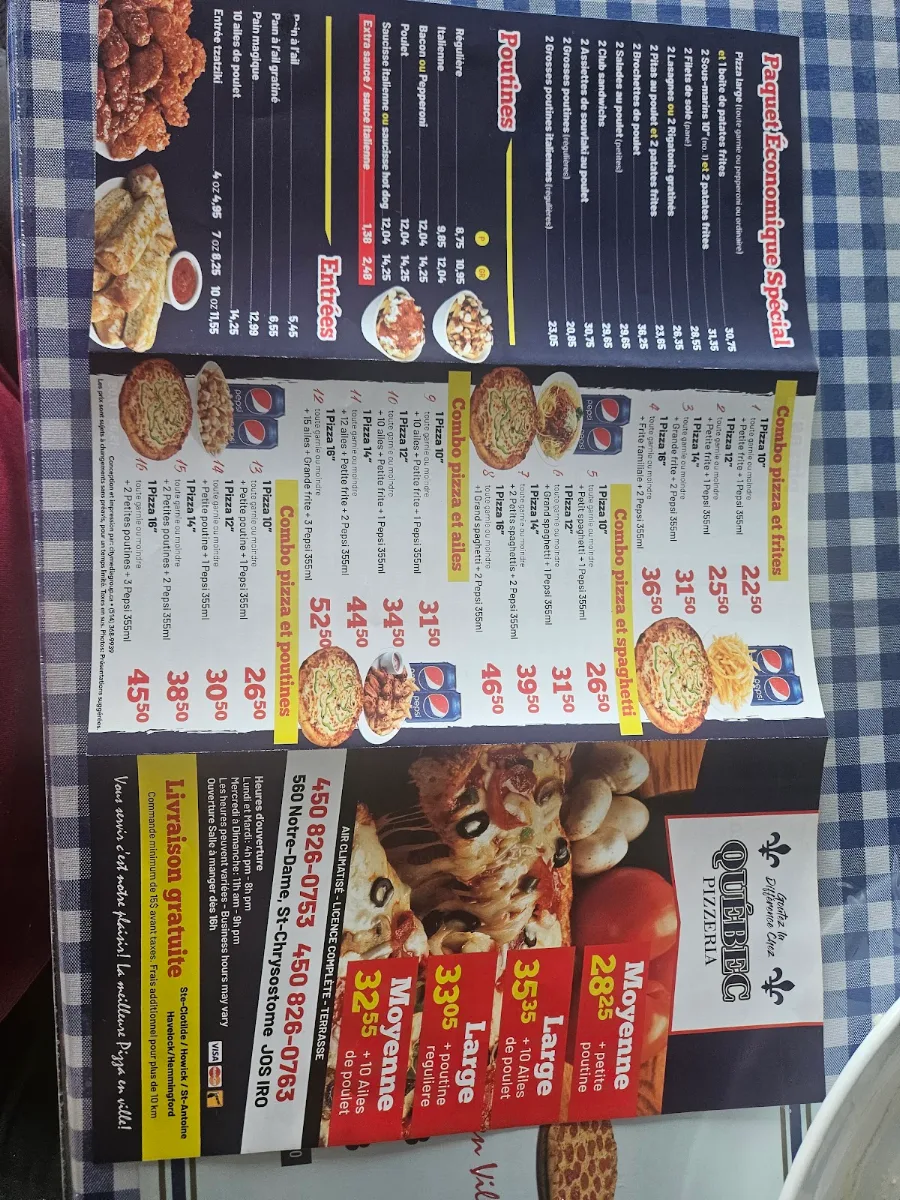 Menu, Kirks burgers