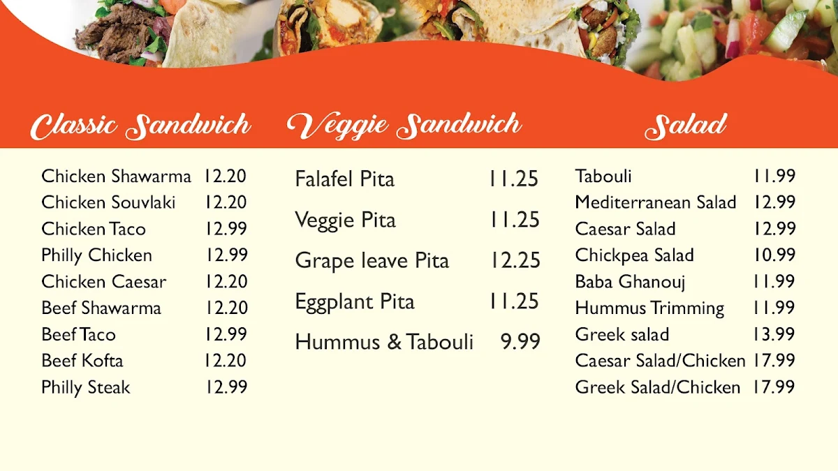 Menu, 7 peppers grill