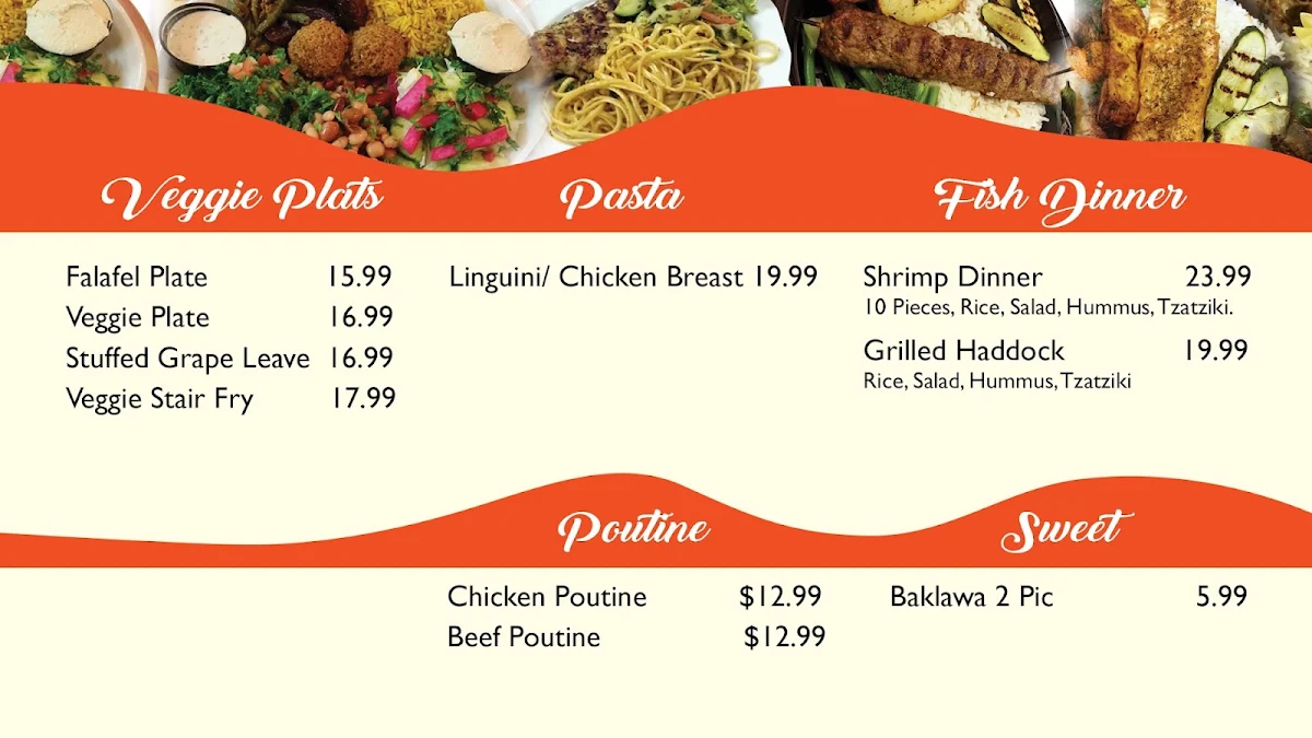 Menu, 7 peppers grill