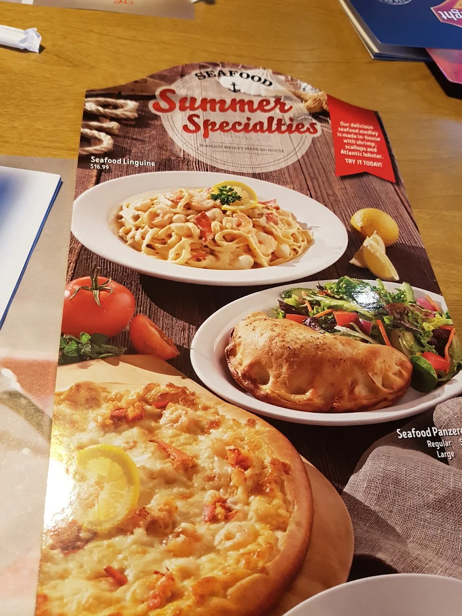 Menu, Pizza Delight