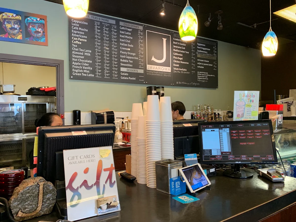 Menu, Javaroma Gourmet Coffee & Tea