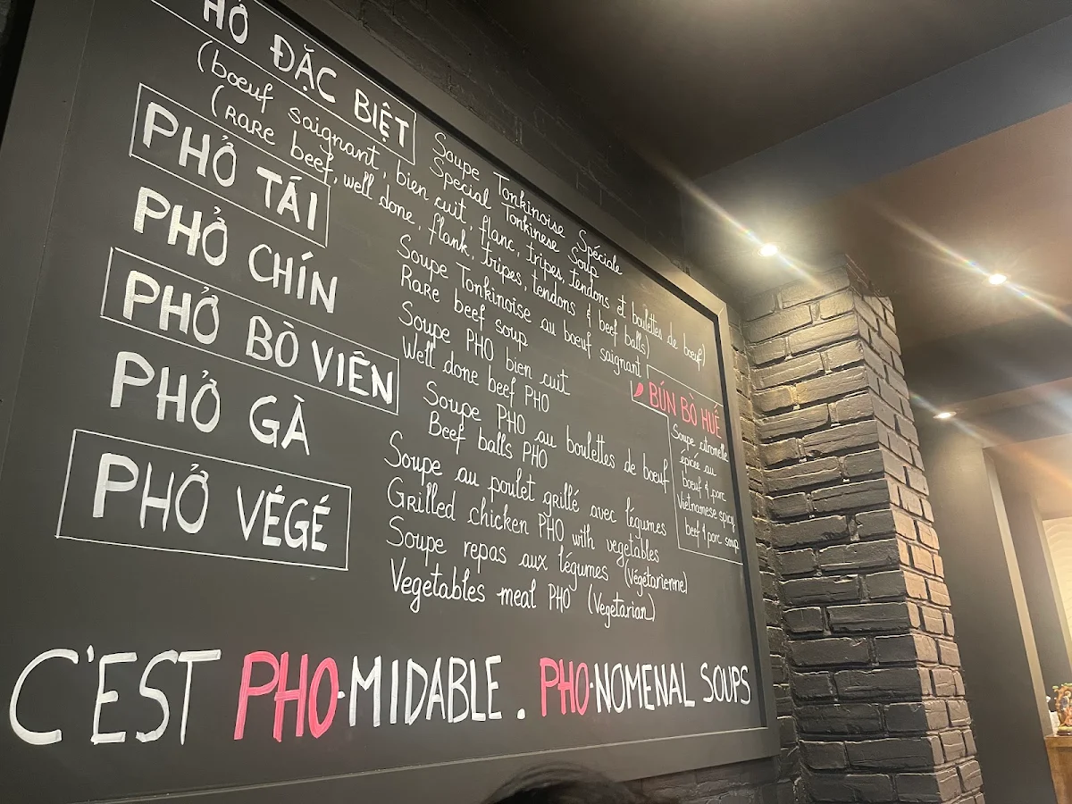 Menu, Restaurant I AM PHO (Saint-Laurent)
