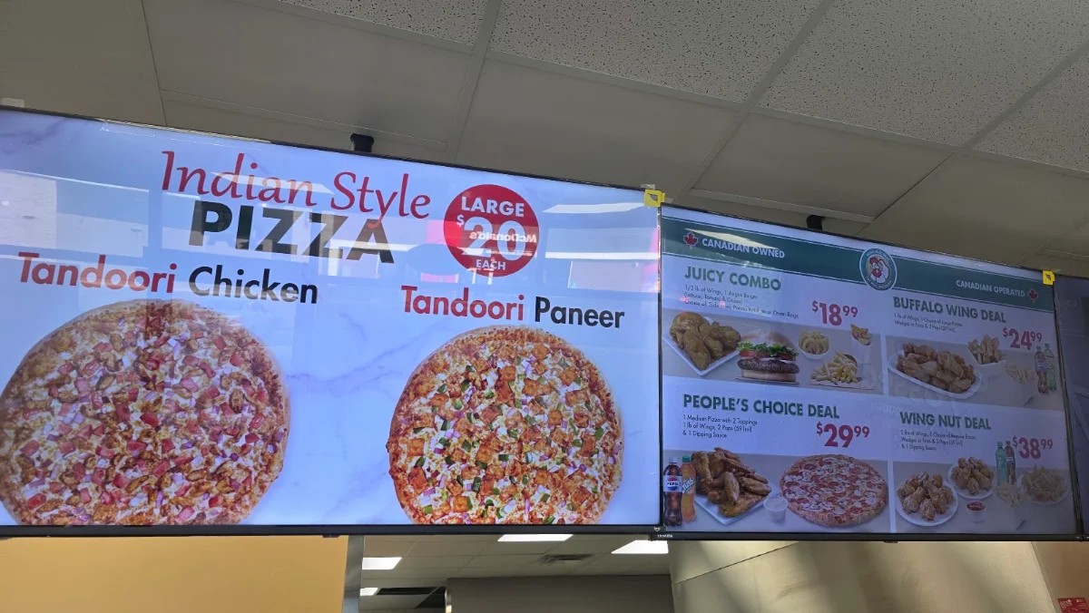 Menu, Gino's Pizza and LLBO