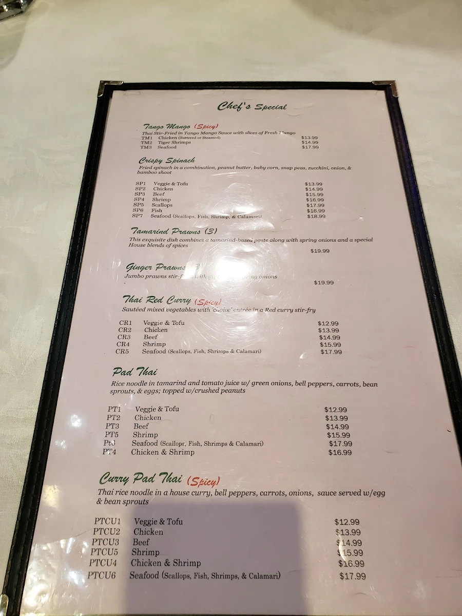 Menu, Fresh Rolls Restaurant