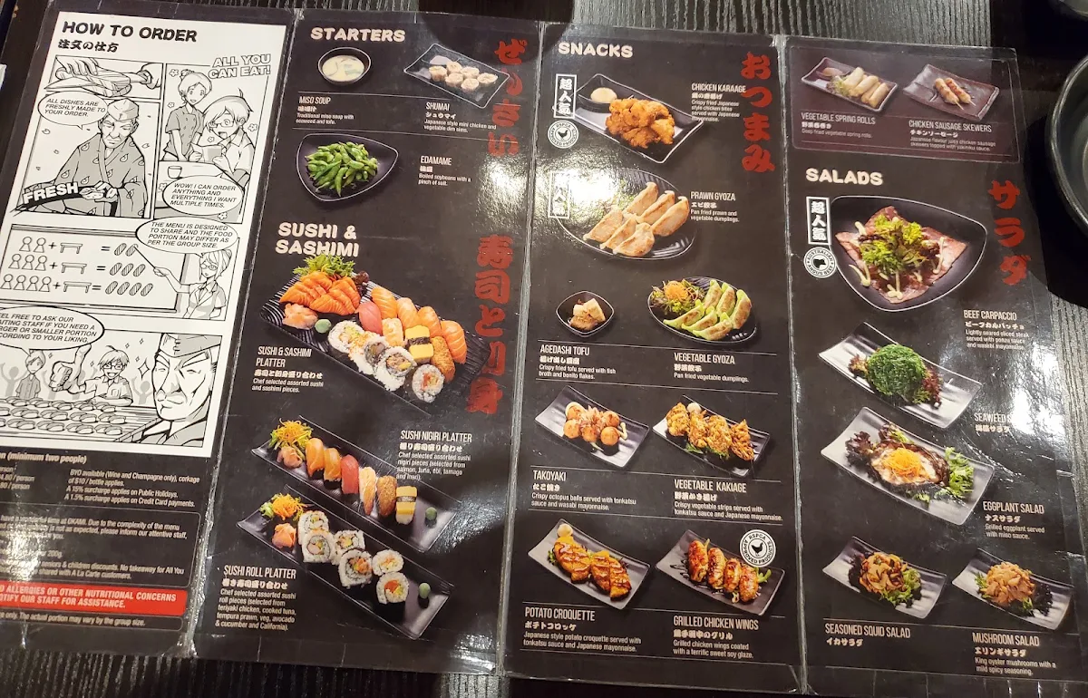 Menu, Okami Japanese Restaurant