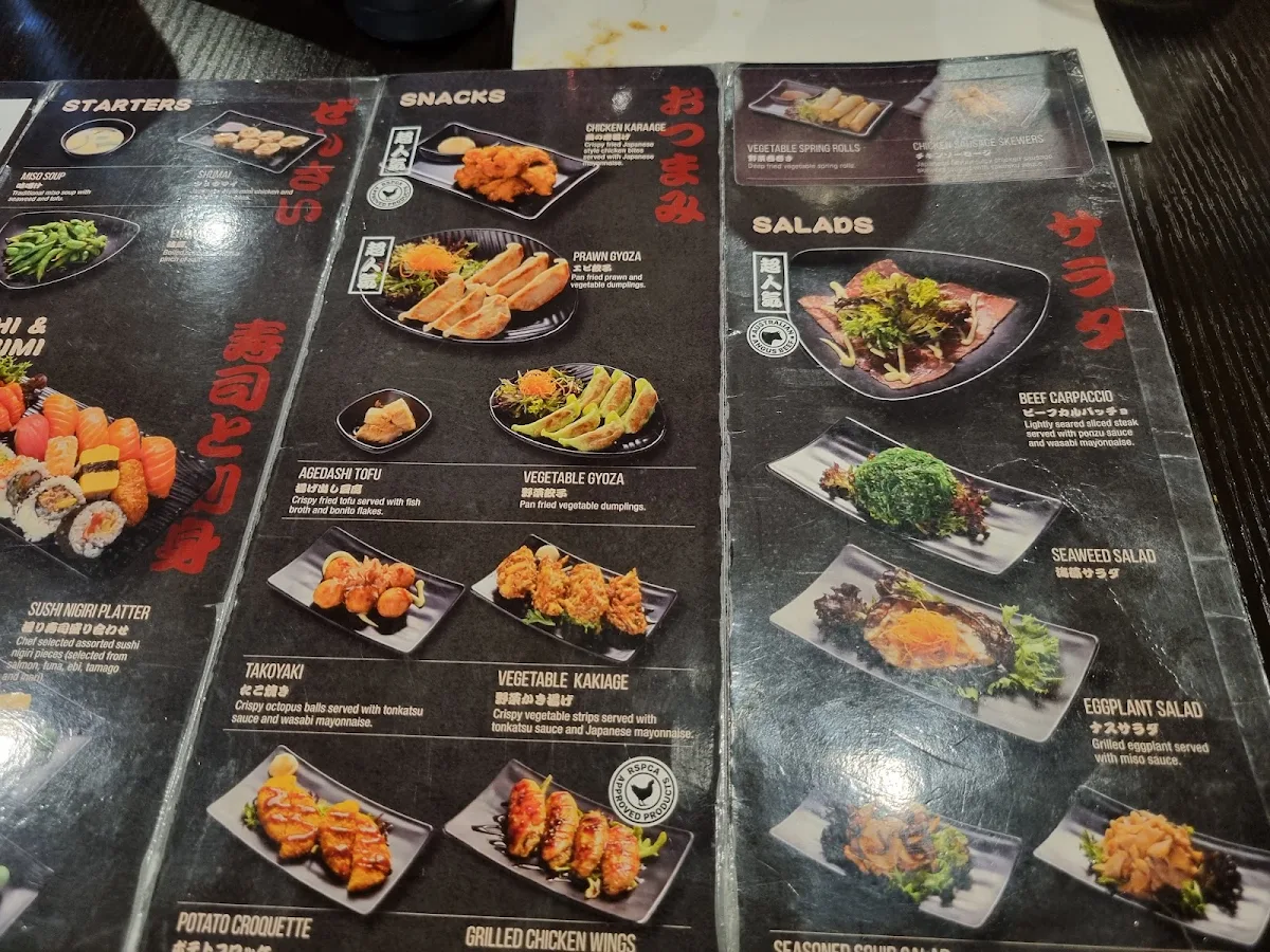 Menu, Okami Japanese Restaurant