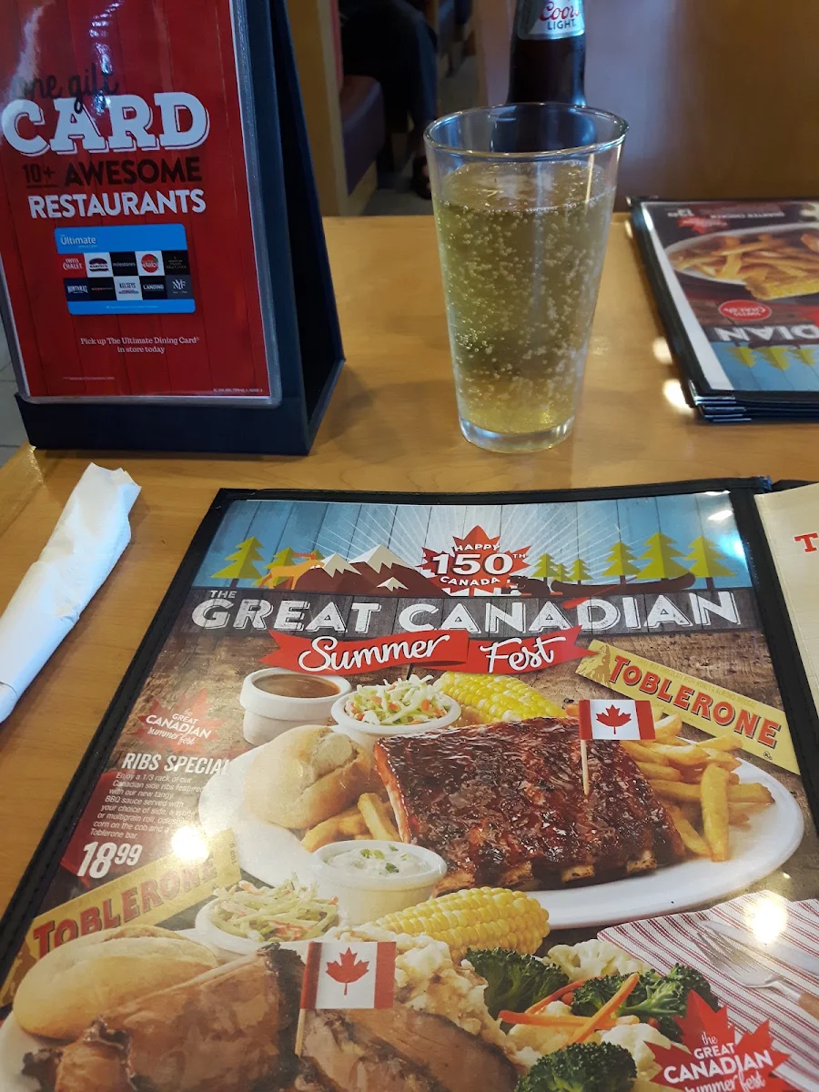 Menu, Swiss Chalet