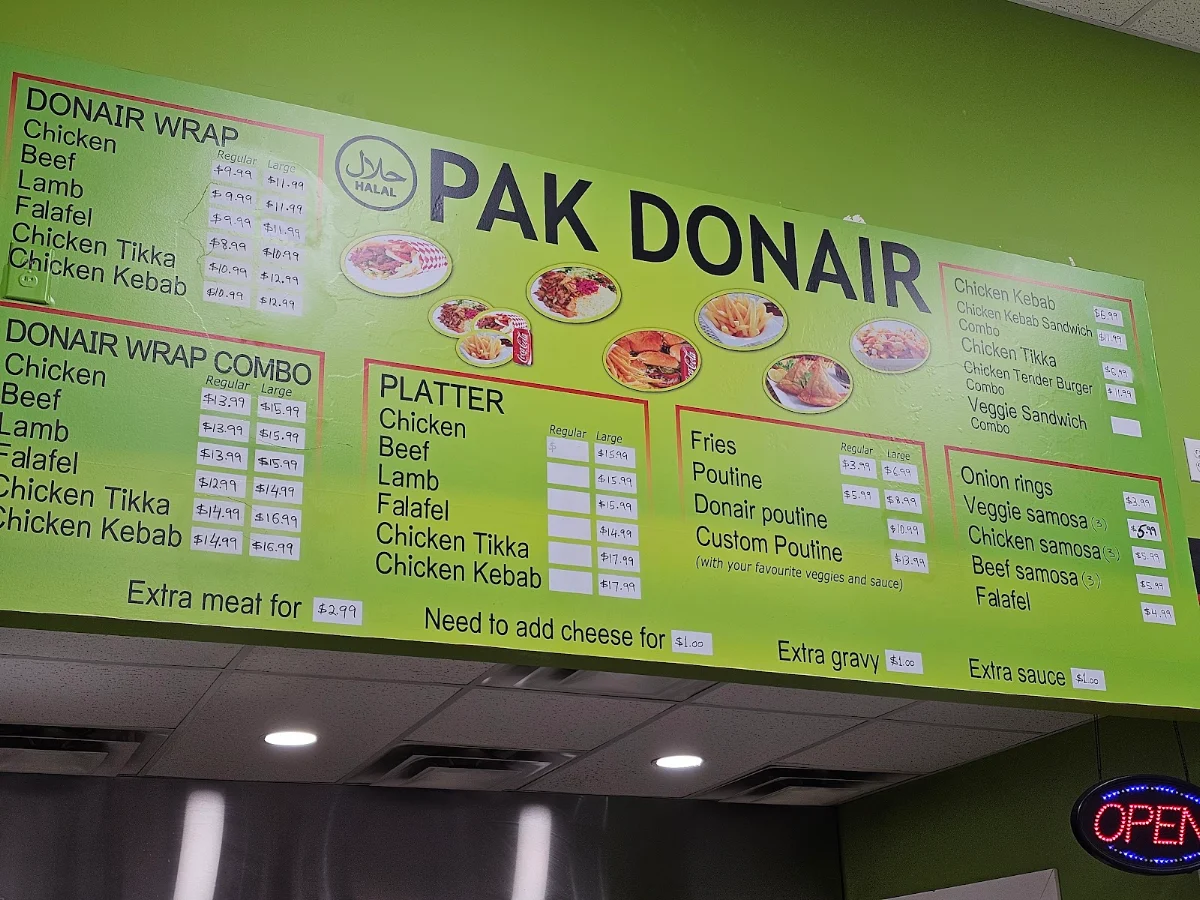 Menu, PAK DONAIR