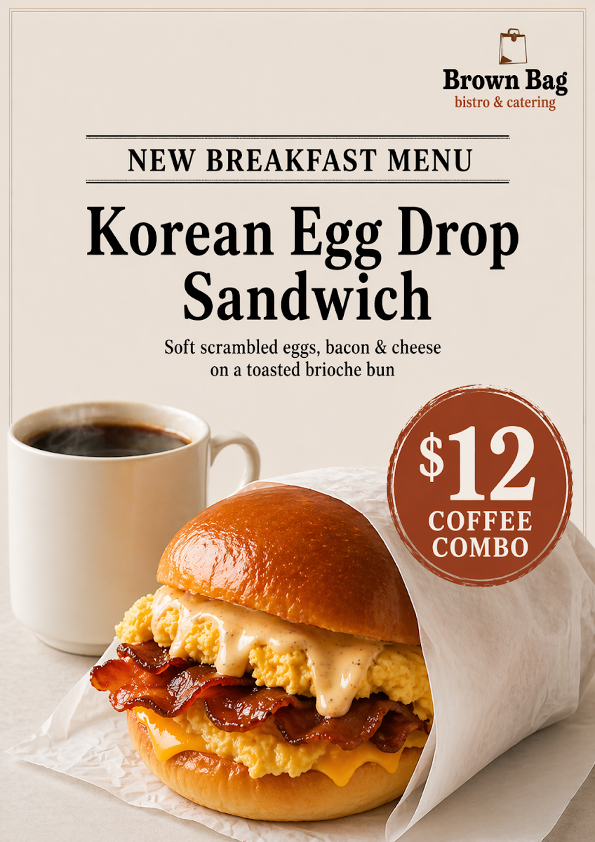 Menu, Brown Bag Bistro & Catering