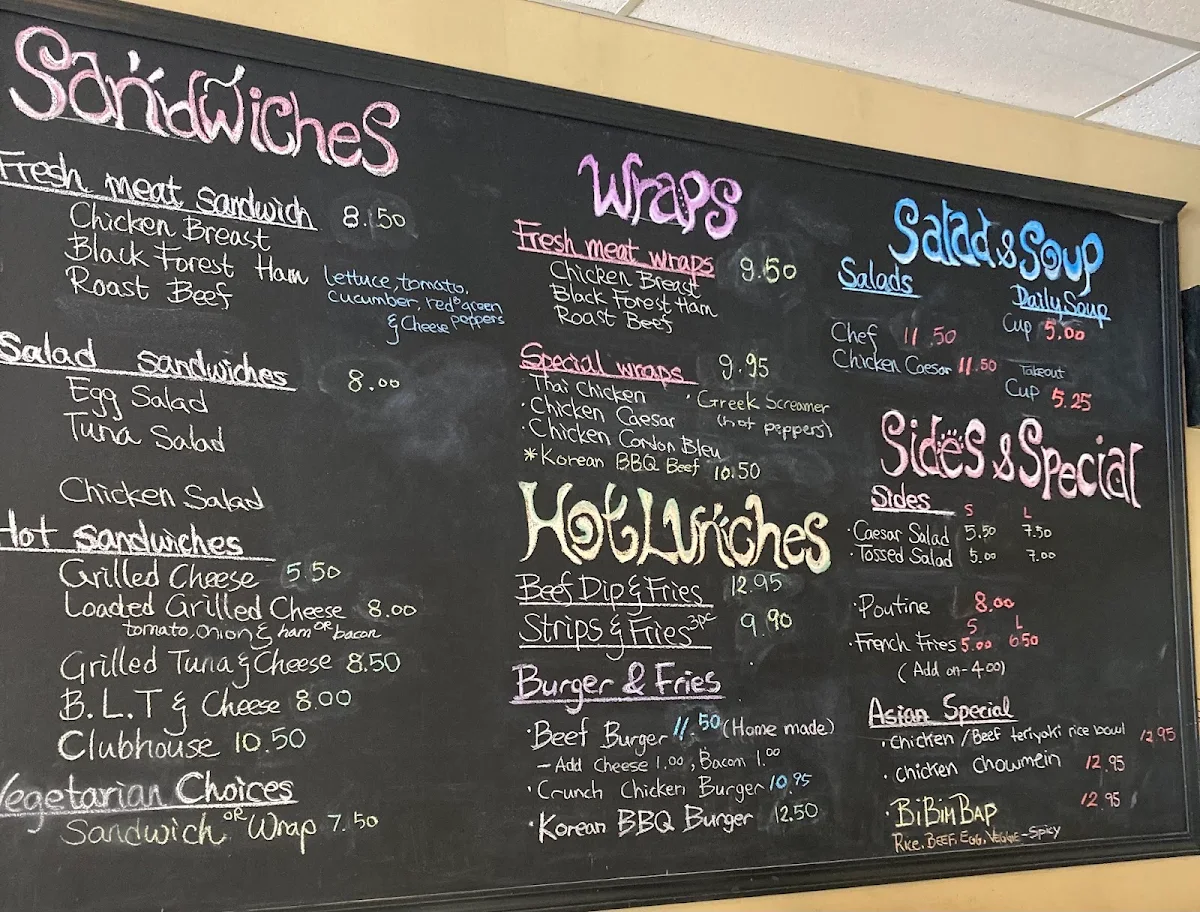 Menu, Brown Bag Bistro & Catering
