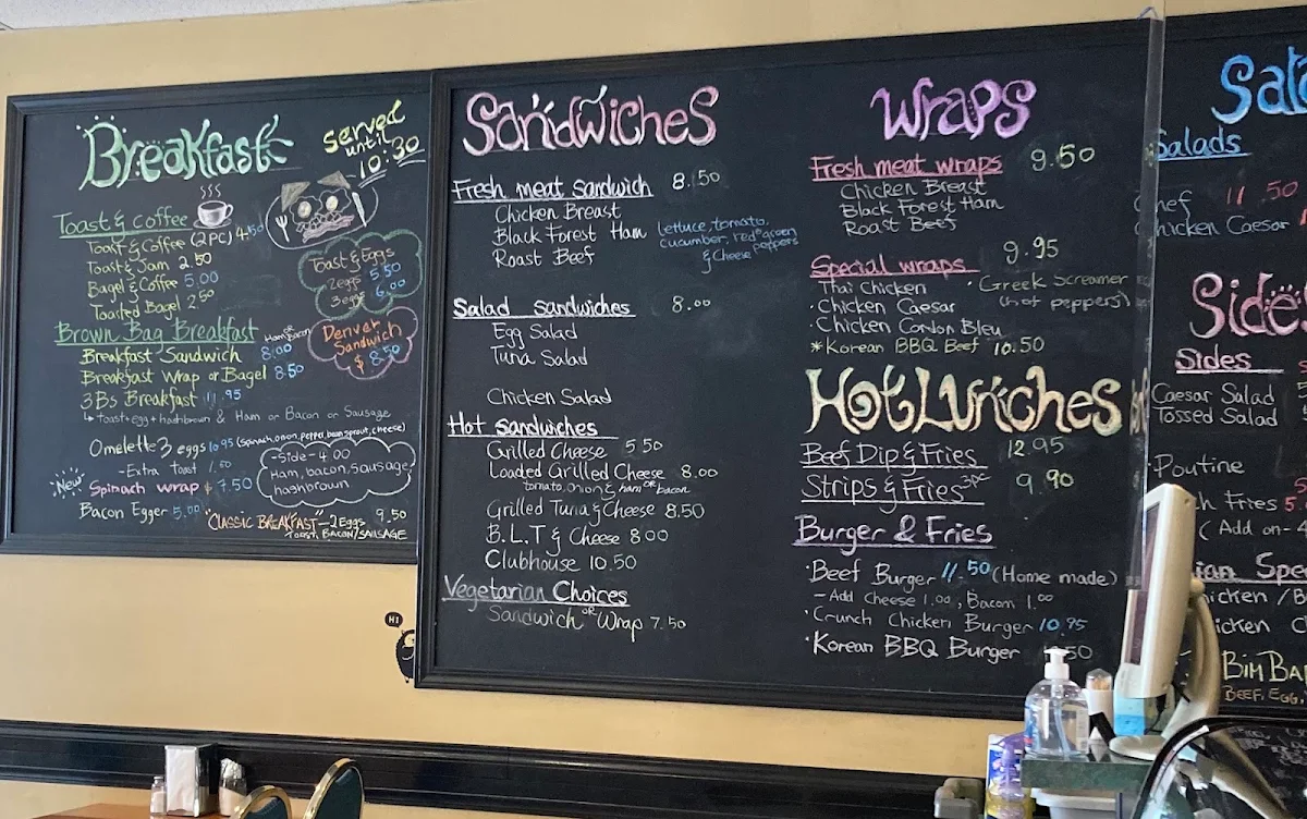 Menu, Brown Bag Bistro & Catering
