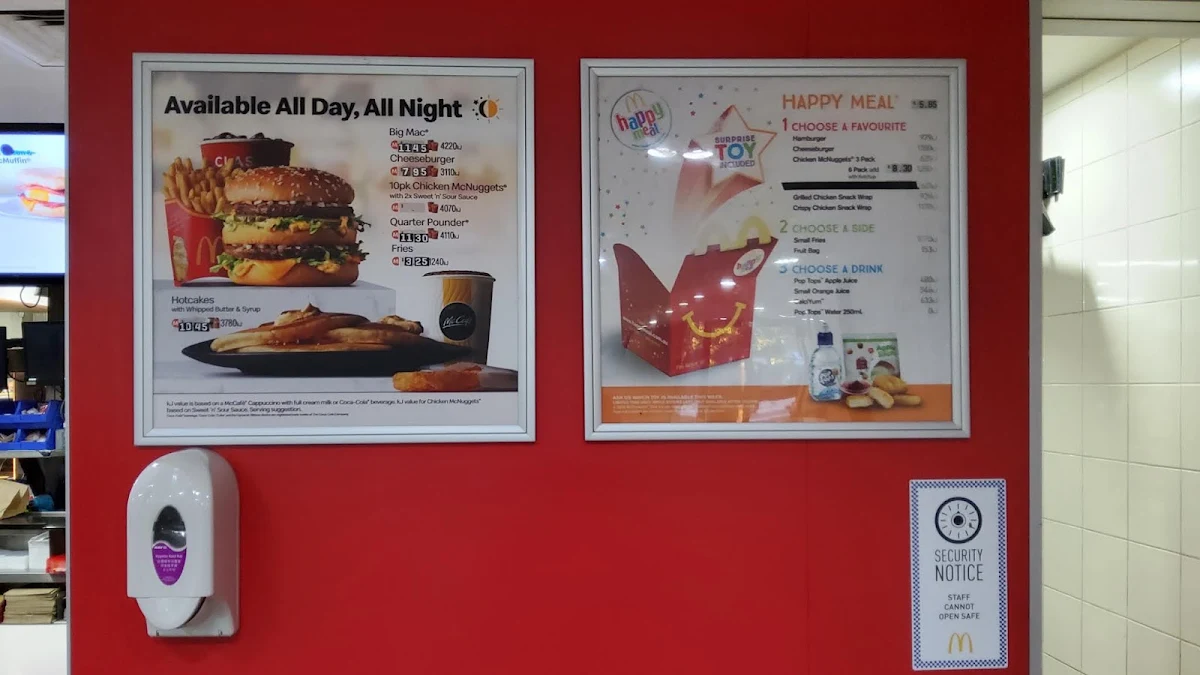 Menu, McDonald's
