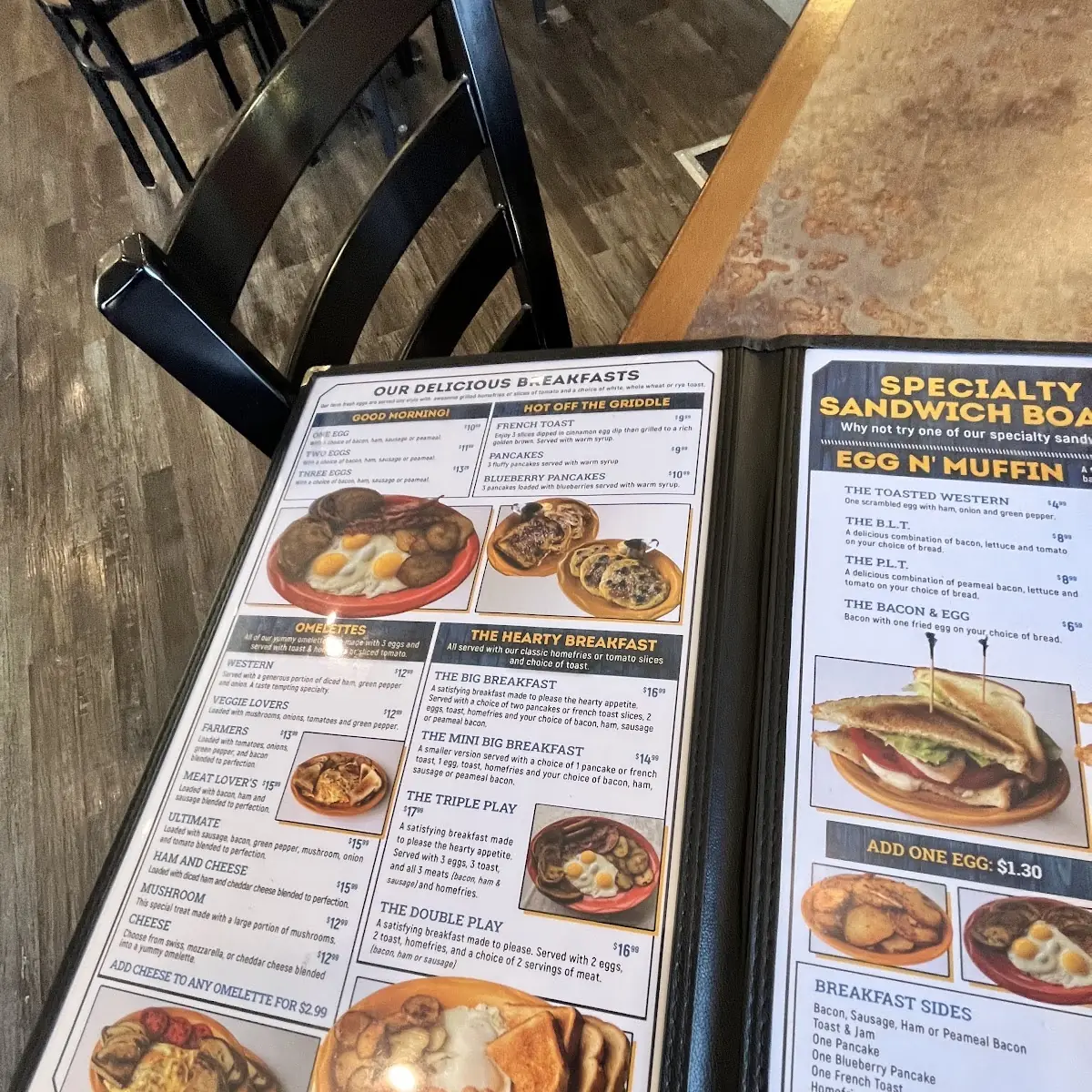 Menu, Ure's Country Kitchen