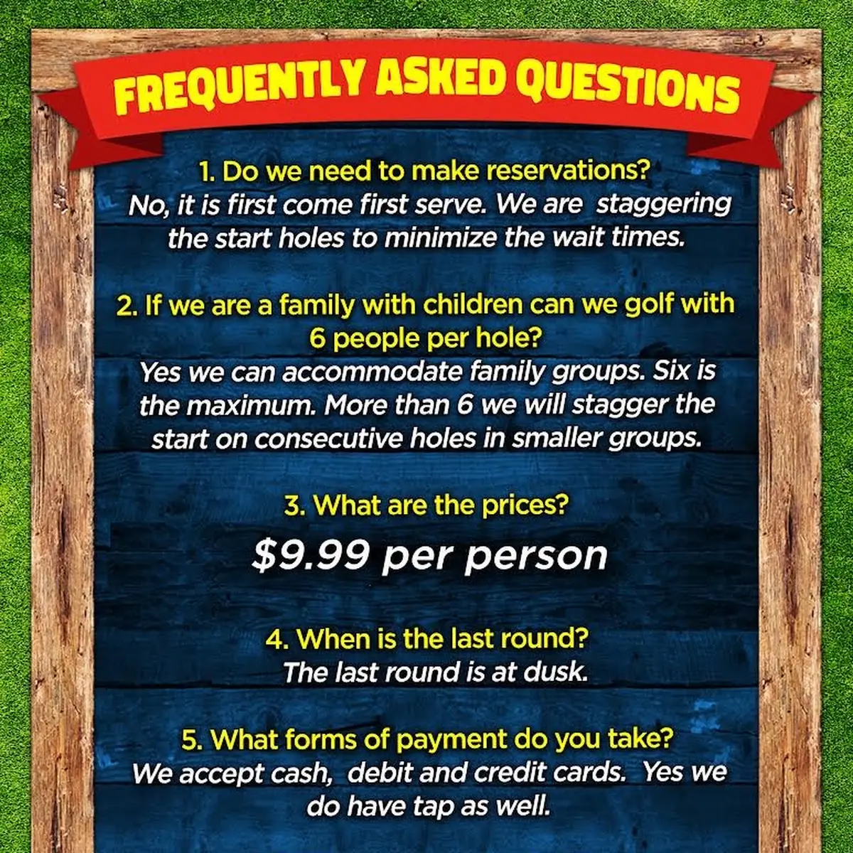Menu, Ure's Country Kitchen