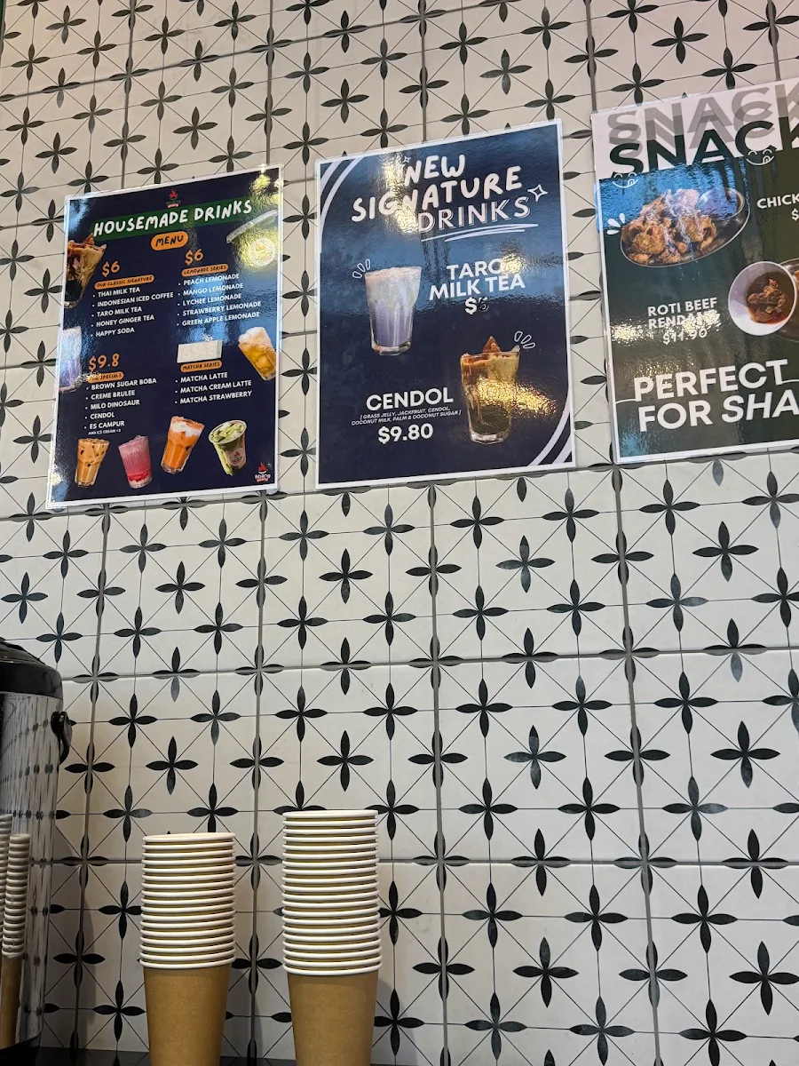 Menu, Abang abang Indonesian Eatery
