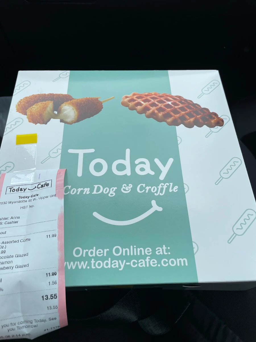 Menu, Today Cafe (Wyandotte St W)