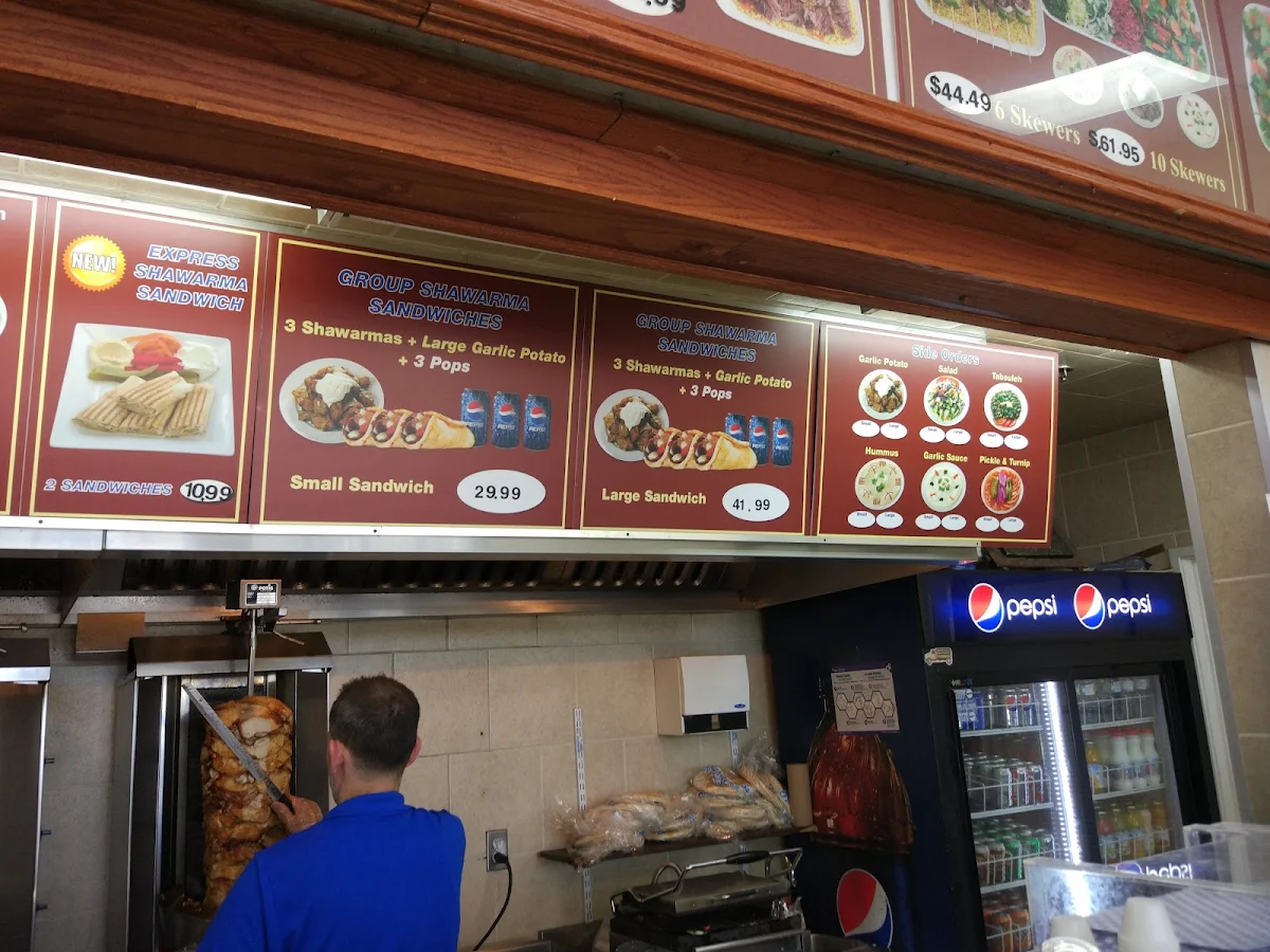 Menu, Shawarma House