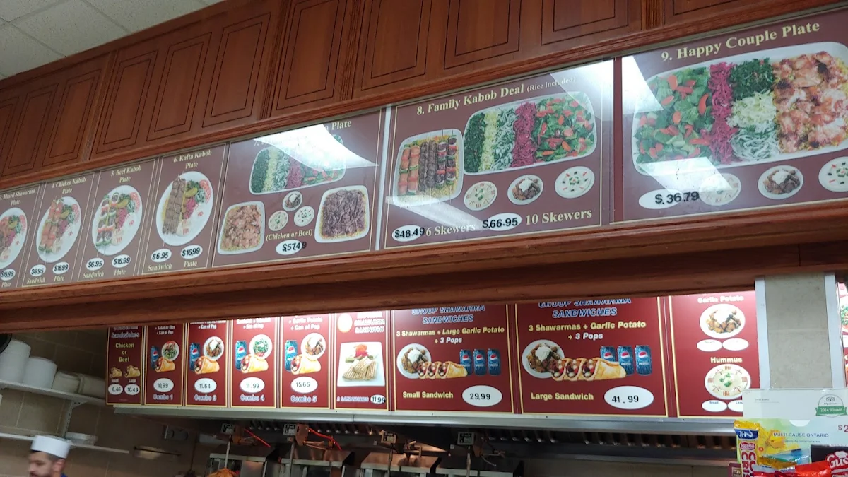 Menu, Shawarma House