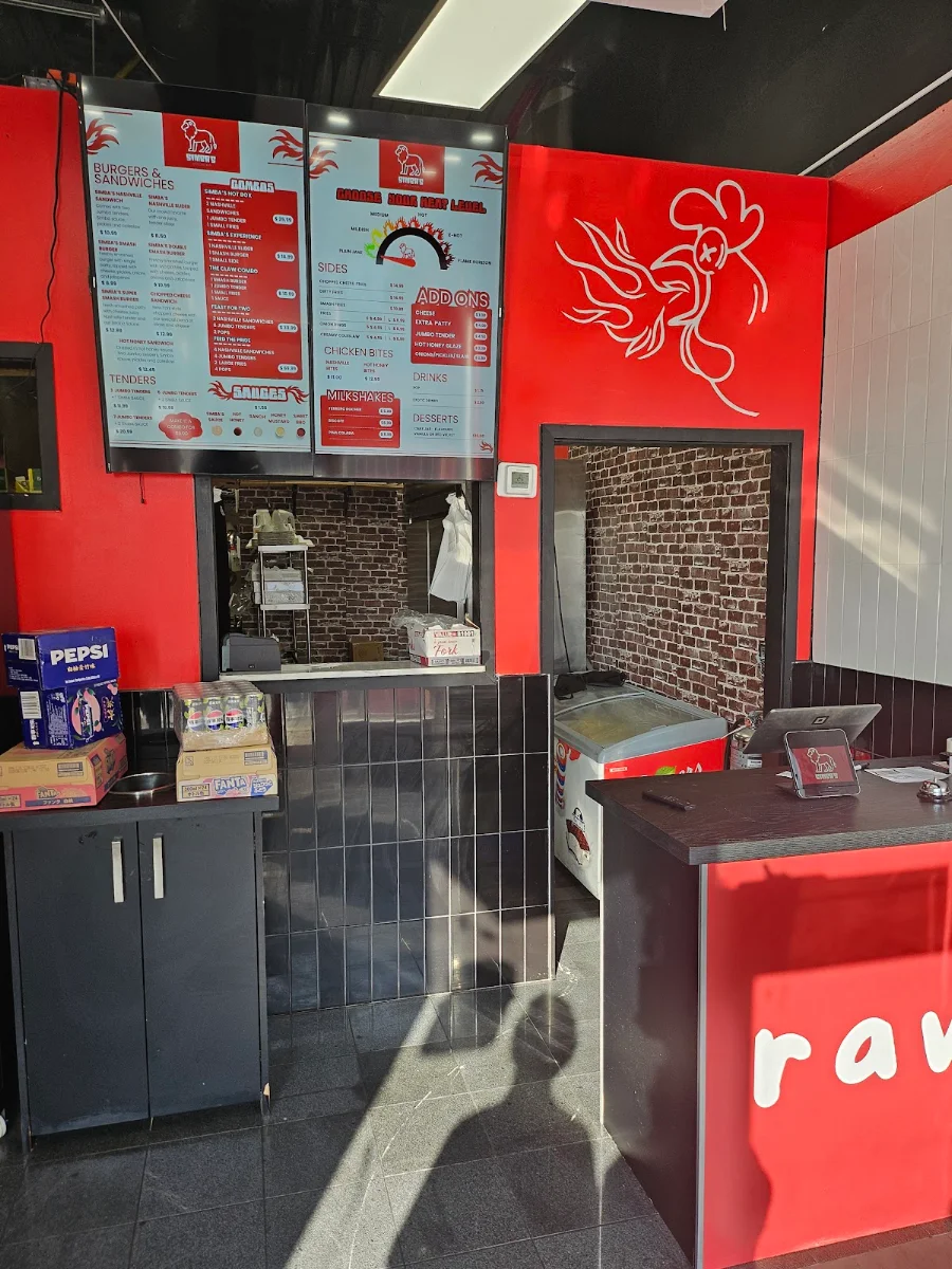 Menu, Simba's Hot Chicken (Markham Rd)