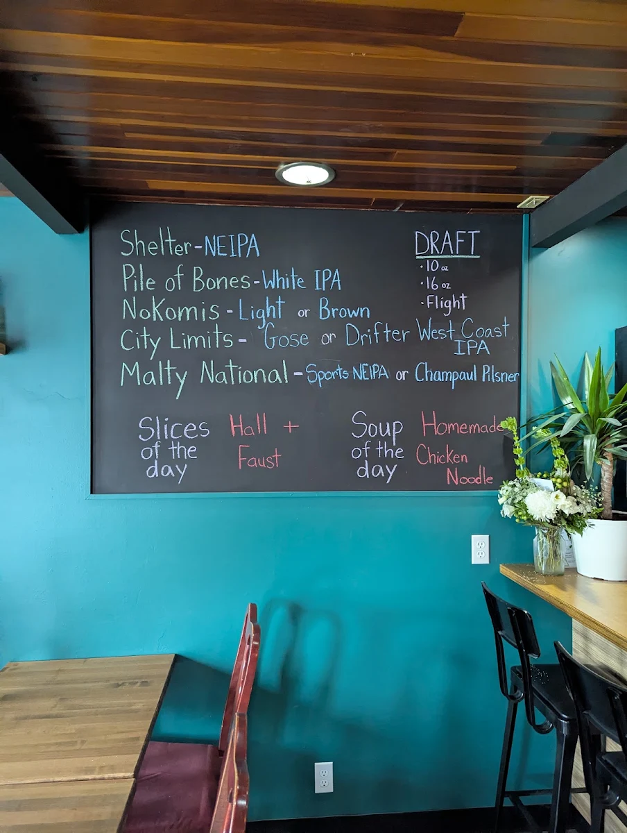 Menu, Paradox Pizzeria & Brewery