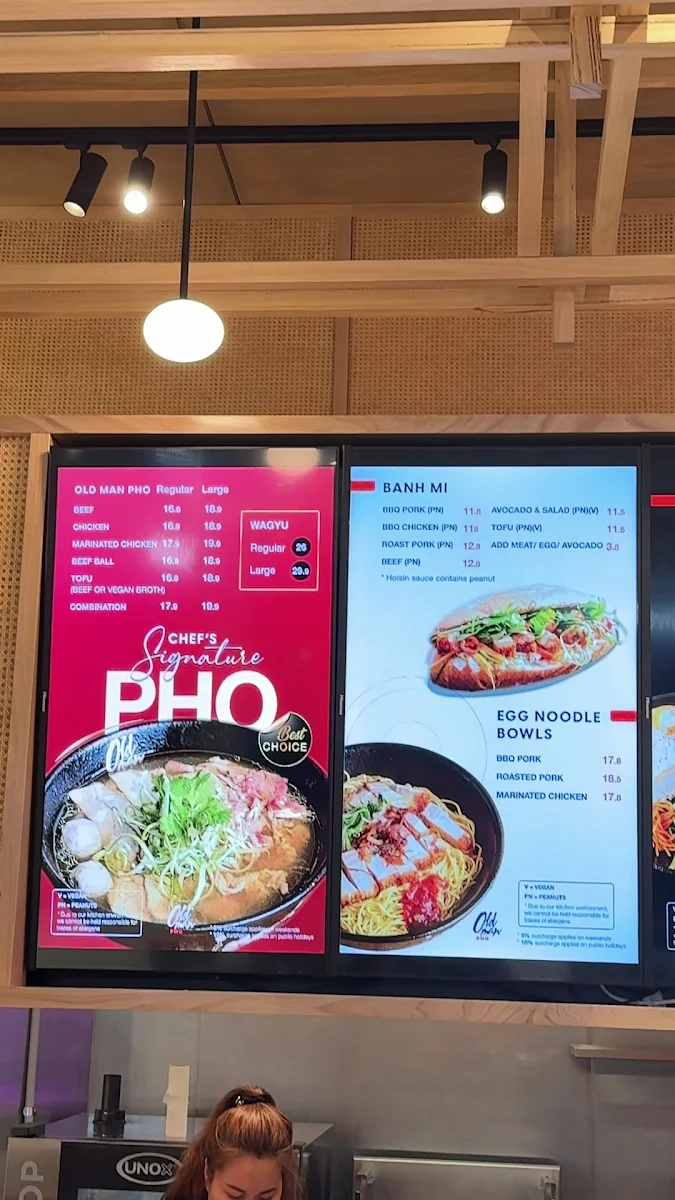 Menu, Old Man Pho Emporium - Vietnamese Restaurant